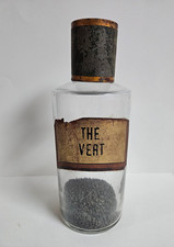 Grand Flacon d' Apothicaire en cristal. Époque 19ème. Thé Vert