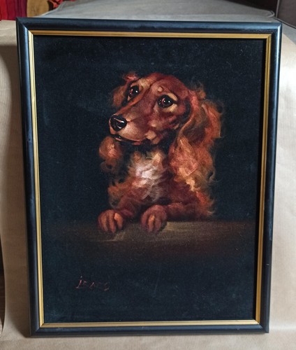 Tableau chien teckel - tableau, peinture