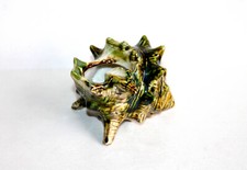 VALLAURIS - TRES JOLI ANCIEN CENDRIER, VIDE POCHE CERAMIQUE EMAILLÉE, COQUILLAGE