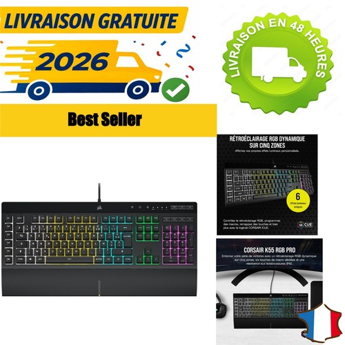 Clavier corsair k55 rgb - k55,