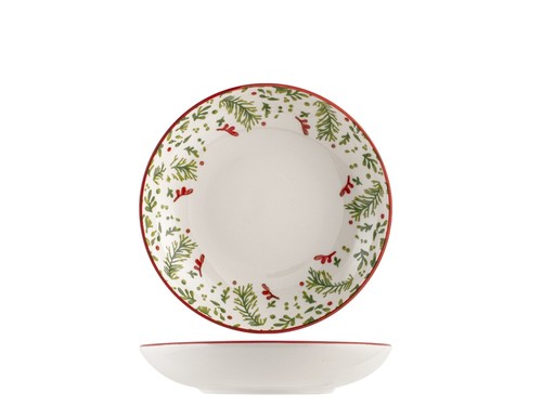 Assiette creuse xmas berry - h&h,