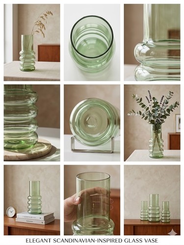 Vase verre vert eau - vase, d'eau