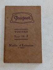 Notice d'entretien PEUGEOT