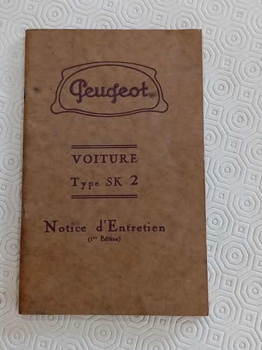 Notice entretien peugeot - notice, d'entretien