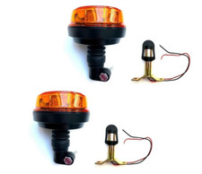 2x LED Gyrophare Avec 4 Öko-tex 12V 24V Et 2x Pipe T Camion Tracteur
