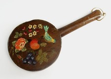 ancien battoir à linge rond en bois XIXème s / old round wooden clothes beater