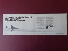 6/1970 PUB DOW CORNING RTV SILICONE RUBBER DOUGLAS F-101 MISSILE FIRING AD