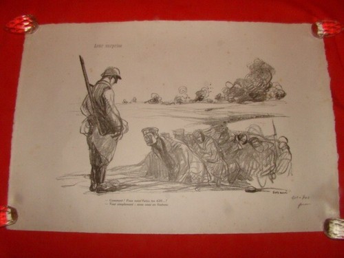 Gravure estampe sur - estampe, guerre