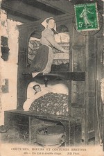 29-BRETAGNE FOLKLORE LIT A DOUBLE ETAGE-N�T5236-H/0195