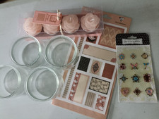 lot bougies et pots à décorer  + 1 huile parfumé en cadeau