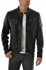 Blouson cuir motard noir moto