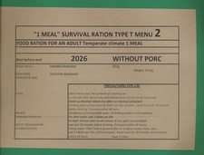 PORT OFFERT ration de survie