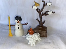 Playmobil Bonhomme De Neige Arbre Écureuil Oiseau Forêt Neige Hiver Christmas