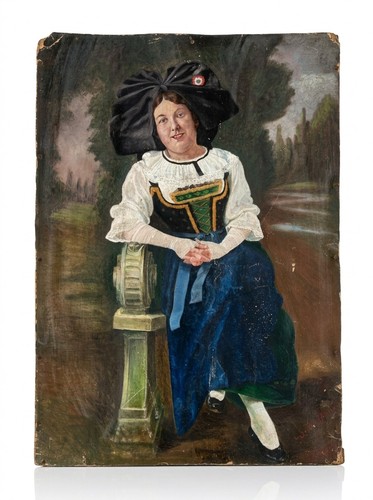 Tableau ancien 1918 portrait - ancien,
