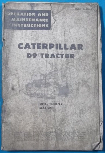 Cat caterpillar tracteur - cat, d9-d