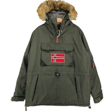 Anorak Veste Manteau Parka Kaki Hommes CORPORATIF Norvégien Taille M