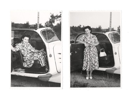C107 femme dans peugeot 201 - c107,
