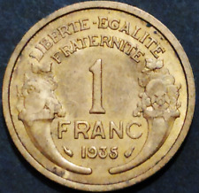 RARE: Pièce 1 Franc "MORLON "1935 "bronze-alu création"24oct 1930-49