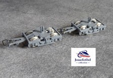 JOUEF HO 1/87  2 bogies type Y 24 clipsables GRISES, roues acier, voiture UIC