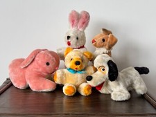 Vintage Lot Plush 5 Animal Toy