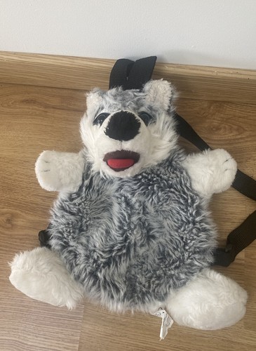 Sac dos peluche husky gris - sac,