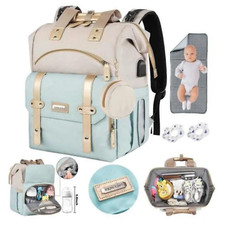 Sac à Dos à Langer avec Matelas pour Bébé Sac de Voyage Multifonctionnel