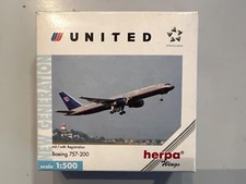 Herpa 1/500 - 503891 UNITED Airlines Boeing 757-200 with Registration - NEUF