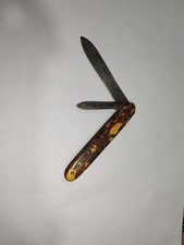 Rare Jolis Ancien Couteau de Poche  Multicolore Années 50 A Saisir 