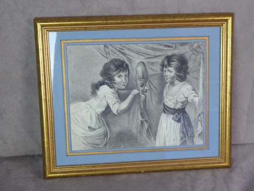Joli dessin ancien crayon - au,