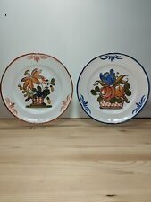 2 Assiettes Plates,Motif