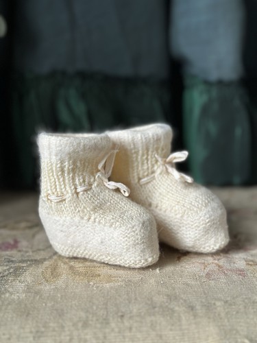 Chaussons anciens poupée - chaussons,