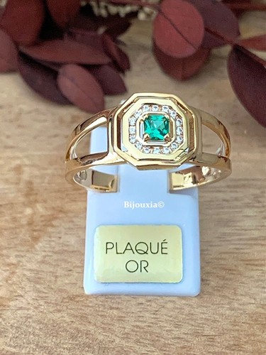 Bague pavé carré zirconium - pavé,