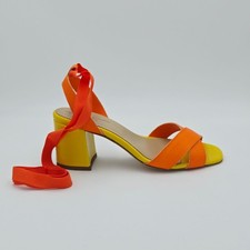 Chaussures Femme Anniel Taille 38 Sandales Jaune / Orange Cuir 168DA