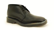 Solovair Nps Chaussures Fabriqué En England, 2 Eye Chukka Carré Bas Orteil Noir