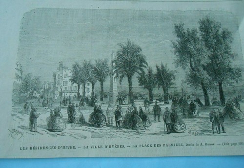 Gravure 1867 les résidences - 1867,