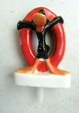 Porte-bougie gâteau anniversaire Fève médium céramique 7 cm Daffy Duck Chiffre 0