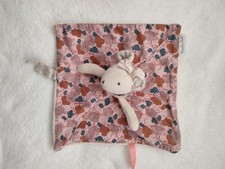 Doudou Plat Lala Souris Rose Fleurs Il Etait Une Fois MOULIN ROTY excellent etat