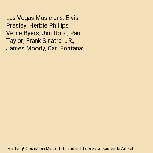 Las vegas musicians - las, elvis