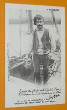 CPA CARTE POSTALE 1900 PECHEUR PROVENCE PORQUEROLLES POEME JEAN AICARD