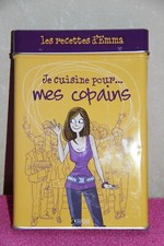 BOITE METAL " Les  RECETTES d'Emma " je cuisine pour mes copains éditions ATLAS
