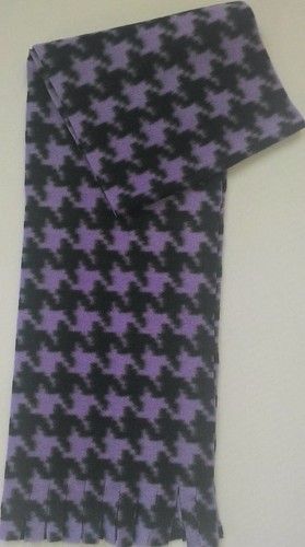 Purple and black houndstooth - purple,