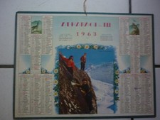 CALENDRIER / ALMANACH DES POSTES / 1963 PRESQUE AU SOMMET     21,5 x 29 cm