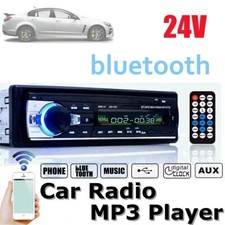 1DIN Autoradio Bluetooth Voiture Stéréo MP3 MP5 Lecteur USB FM AUX-IN TF SD 24V