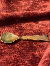 Unique cuillère bois XIXème pelerinage Saint-Jacques de Compostelle cuiller