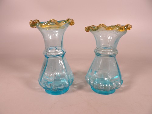 Paire petits vases verre - paire,