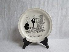 assiette faïencerie de saint amand,dessin jacques faizant