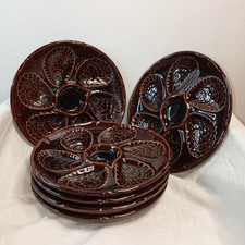 Lot de 6 assiettes à huîtres