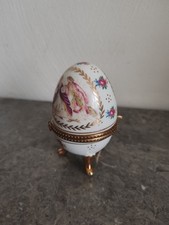 Oeuf en porcelaine, boîte à bijoux, Boite à Bague Vintage. Linvosges