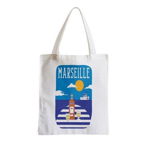 Sac tissu marseille pastis - en,