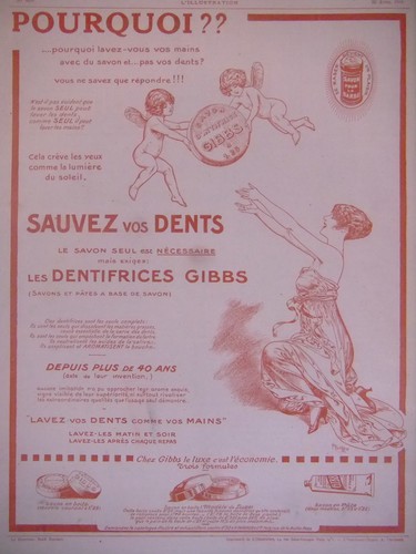 Publicité 1916 gibbs savon - publicitÉ,
